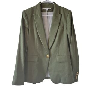 Veronica Beard Linen Blend  Sage Green Blazer Jacket Size 10